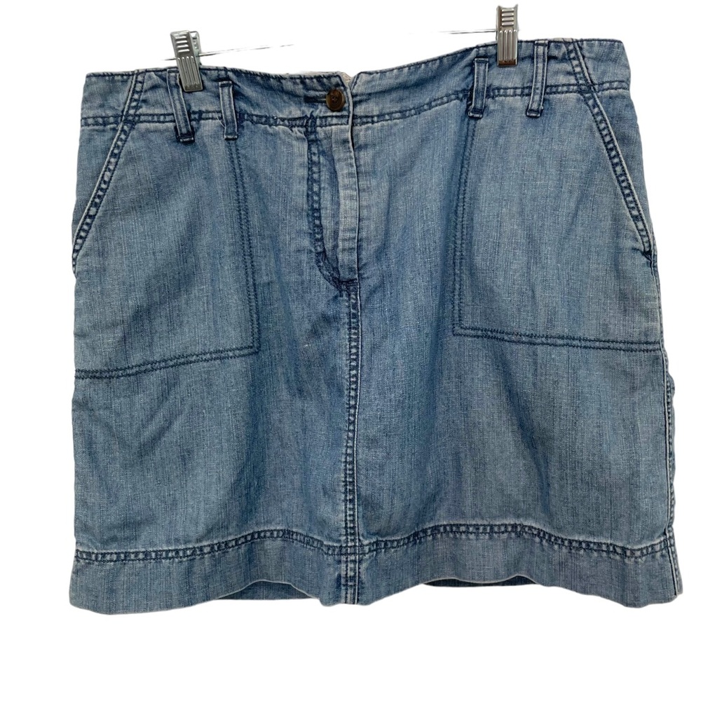 Lands End Denim Jean Skort Size 14 Petite